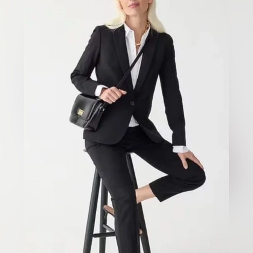 J Crew Sommerser blazer in Italian stretch wool size 22 black - Picture 2 of 6